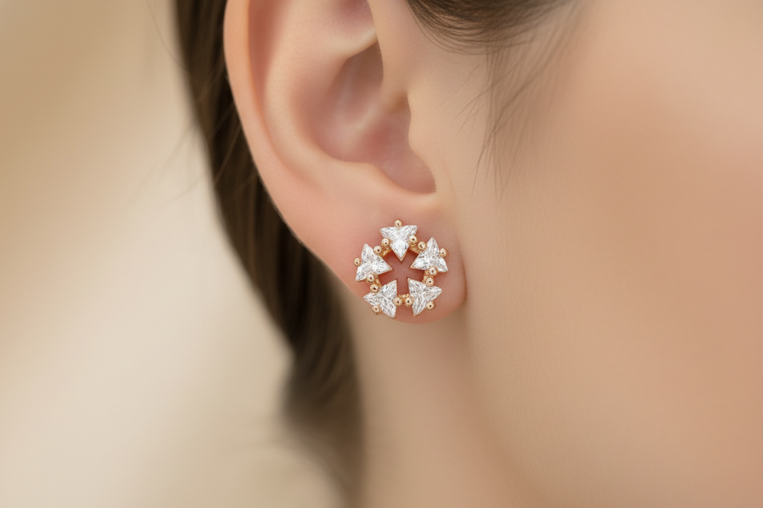 Tristar zircon stud