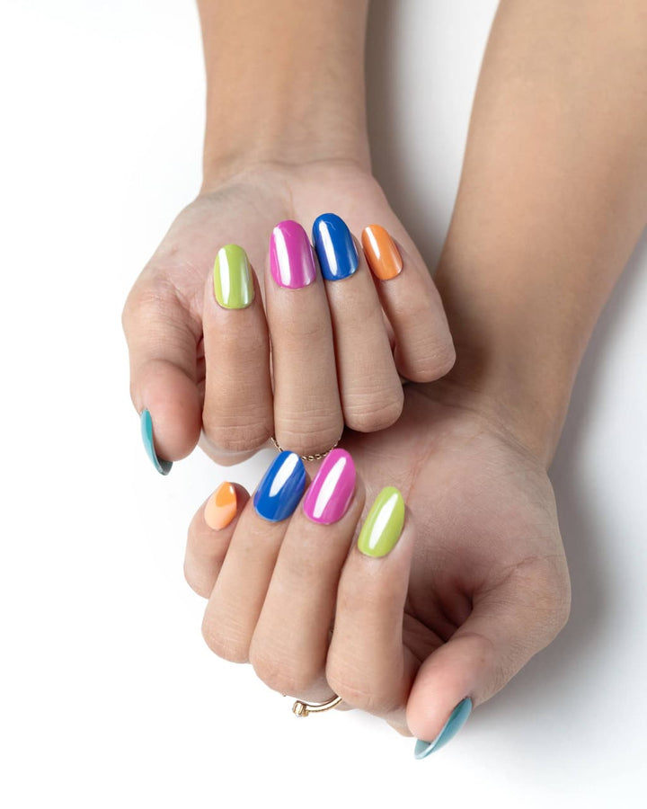 rainbow luxe nailbar press on nails