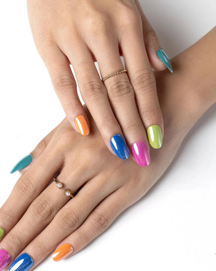 rainbow luxe nailbar press on nails