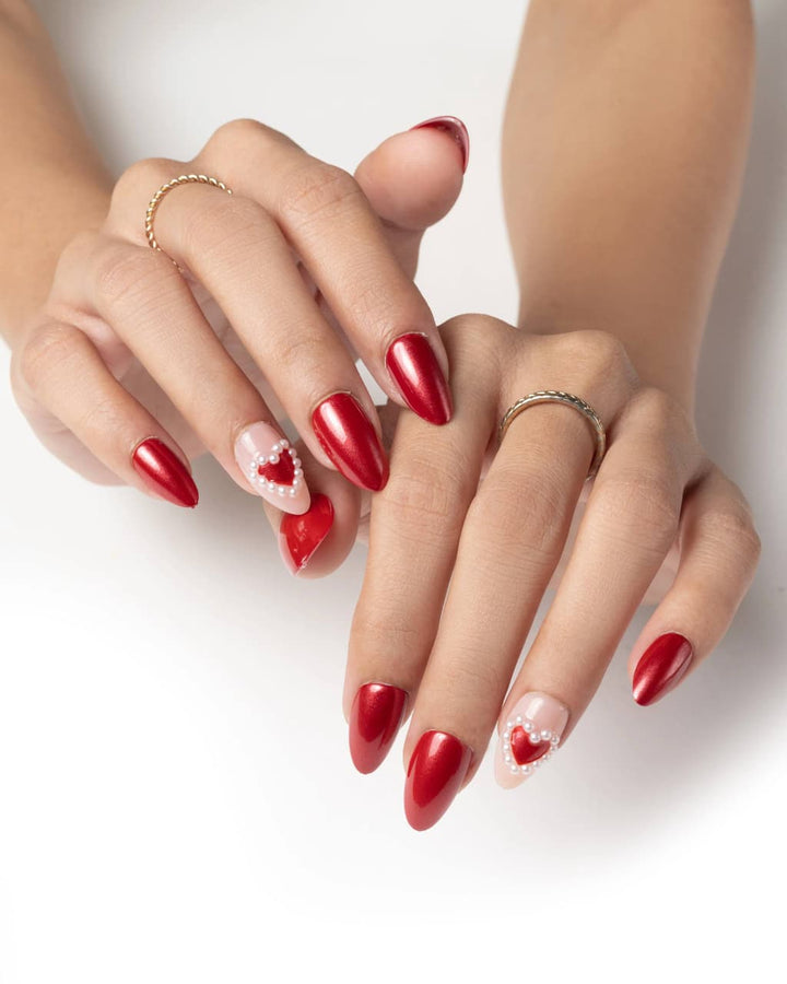 valentine's day press on nails
