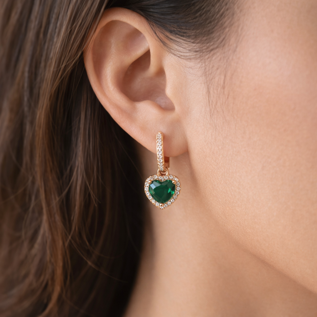 Sweet heart bali earring