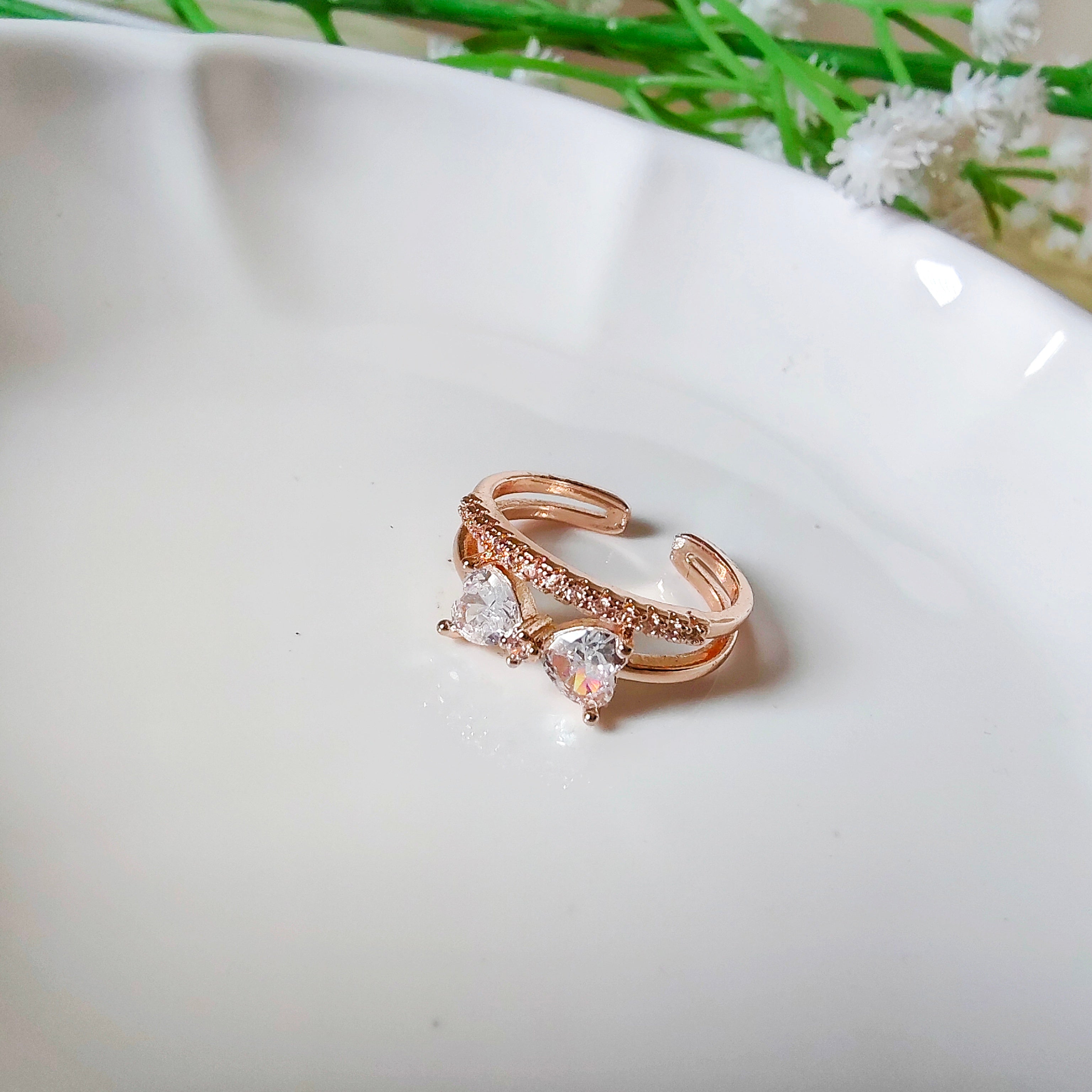 Glittering garden ring