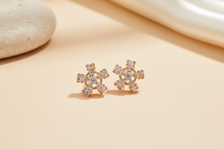Flower pattern stud