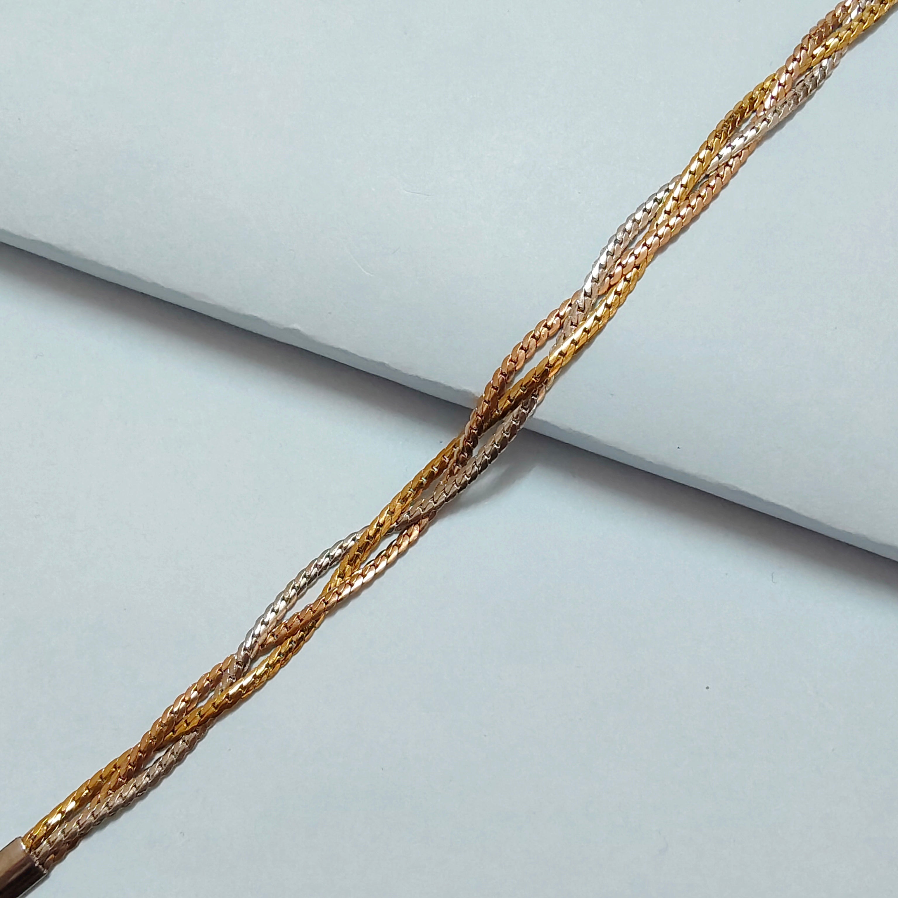 Twisted 3 tone bracelet