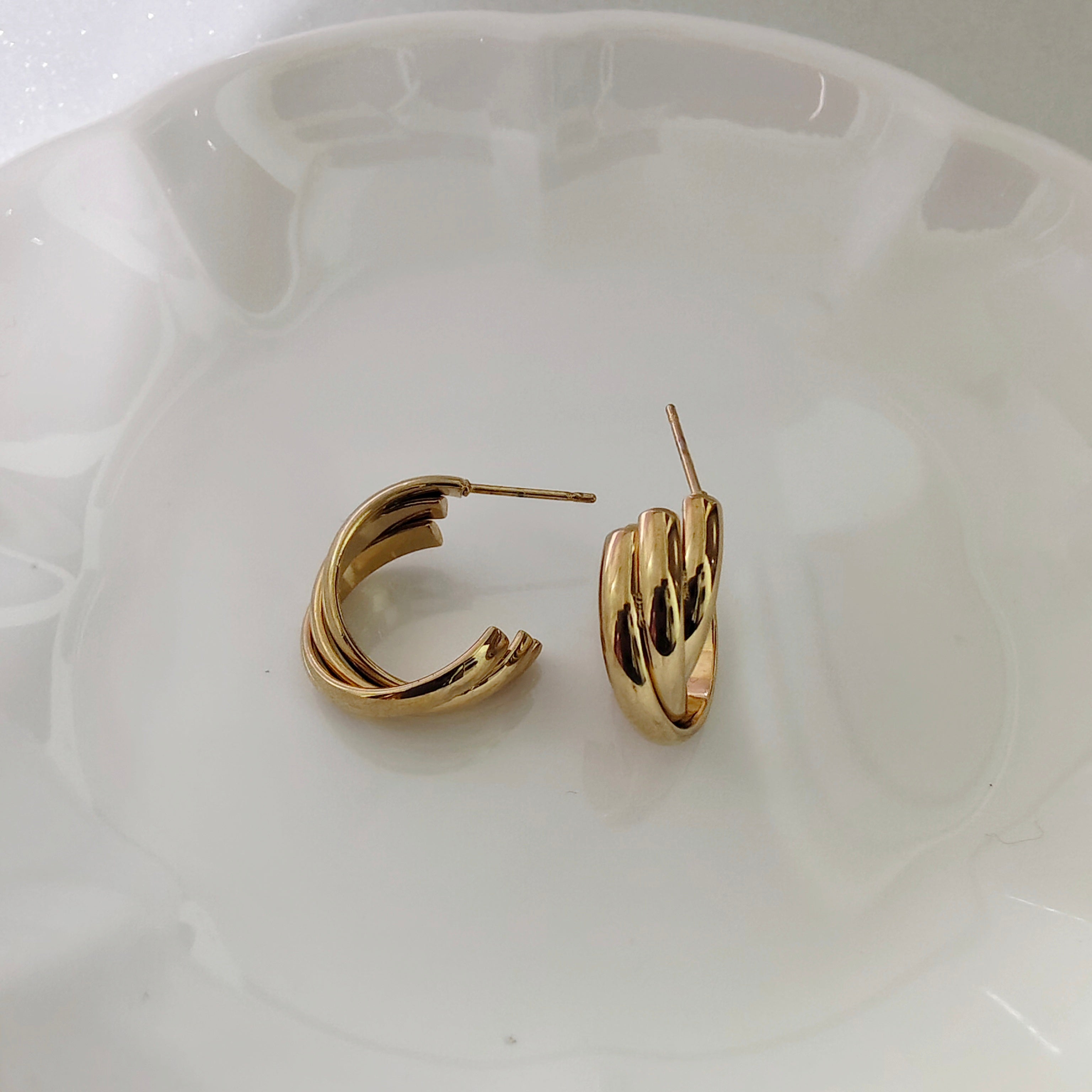 Tripple layer earring