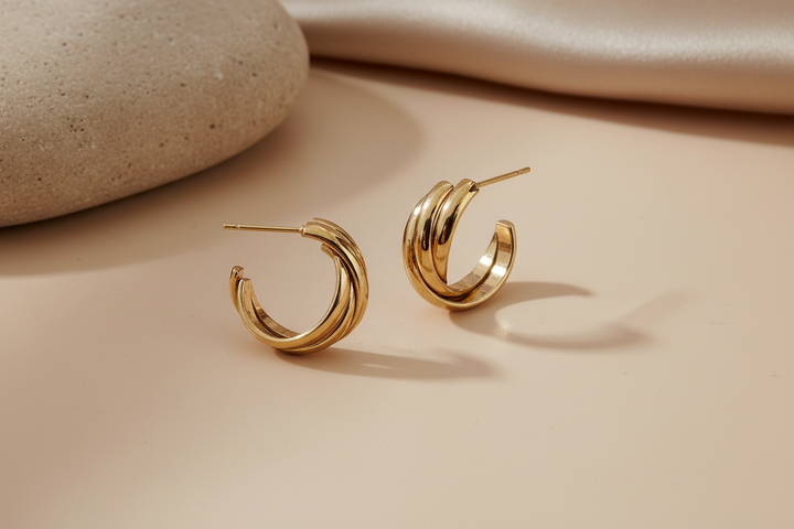 Tripple layer earring