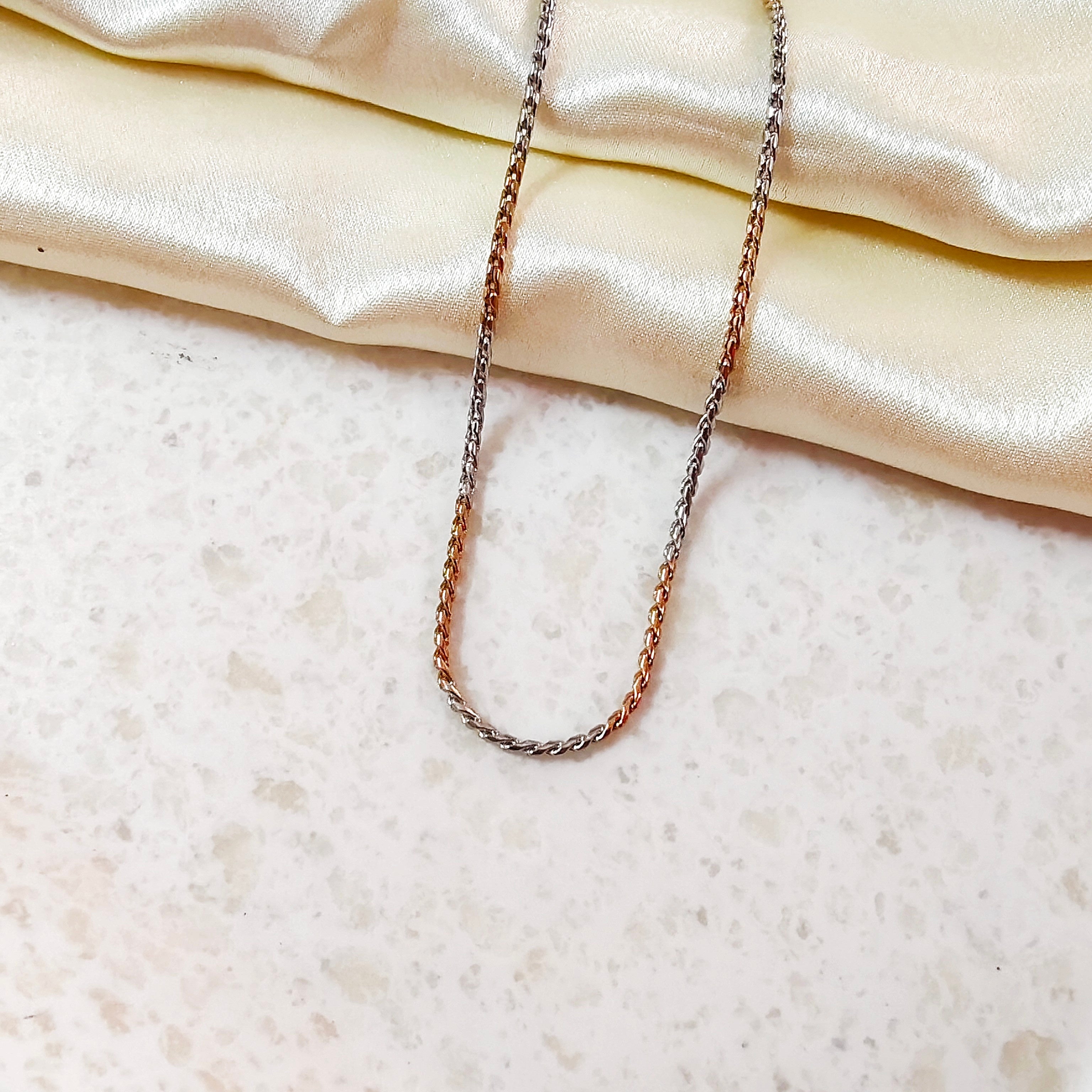 Rope two tone necklace