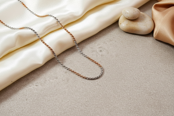 Rope two tone necklace