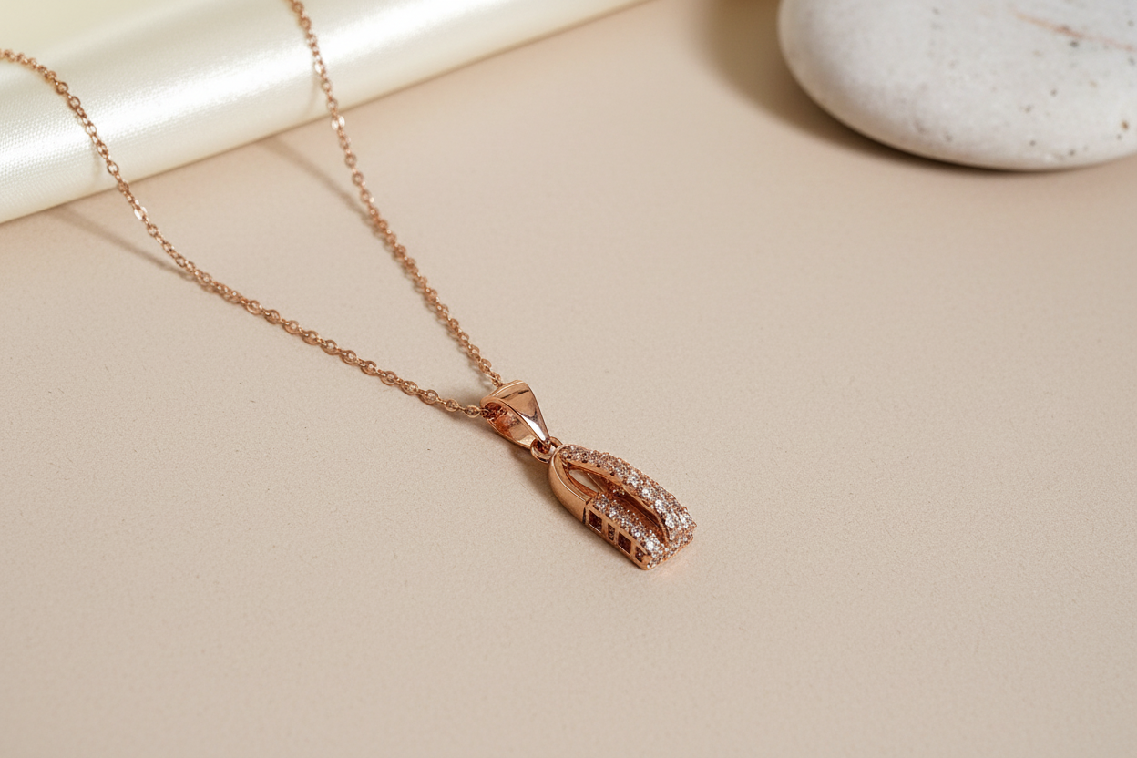 Slipper pendant necklace