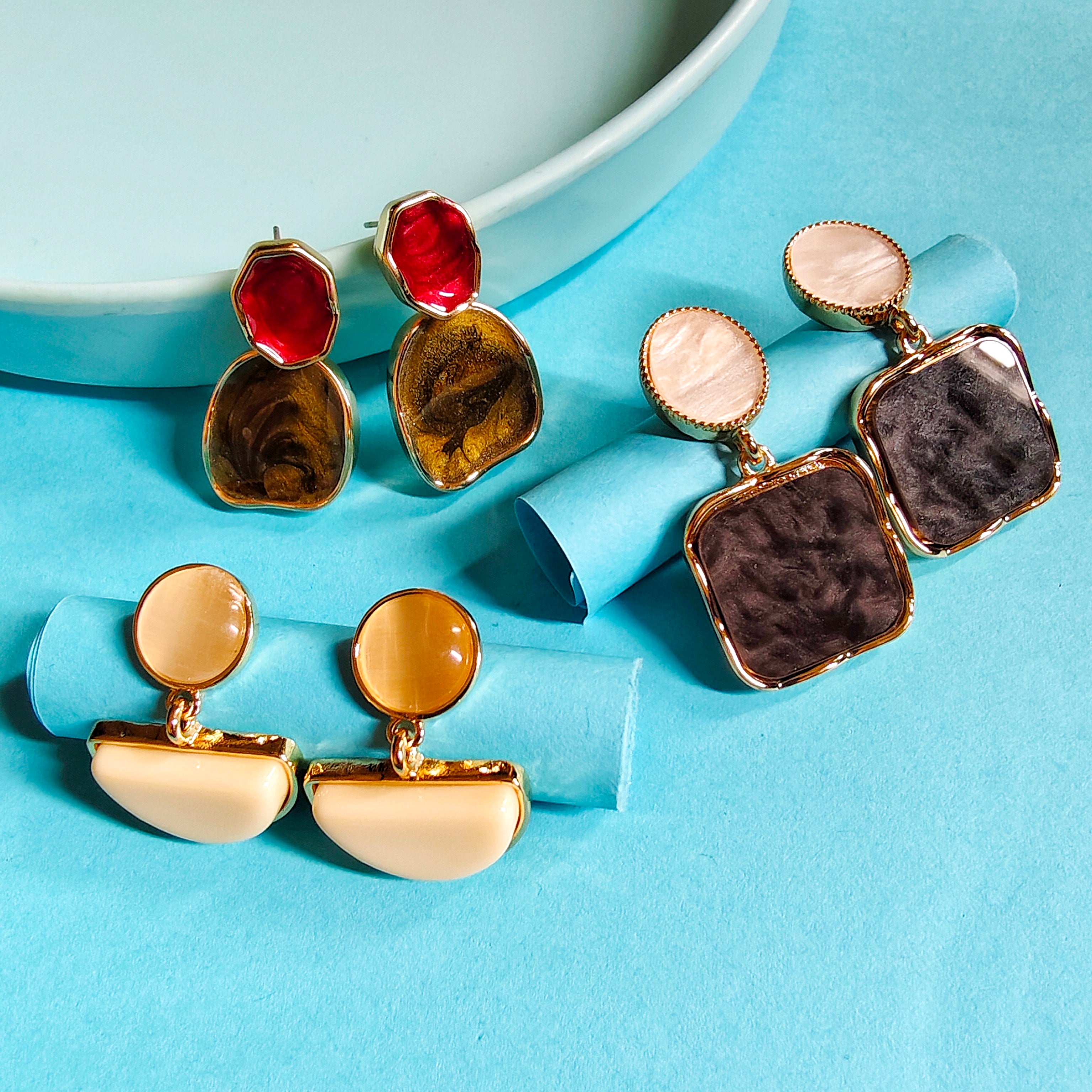 Minimal earring combo set