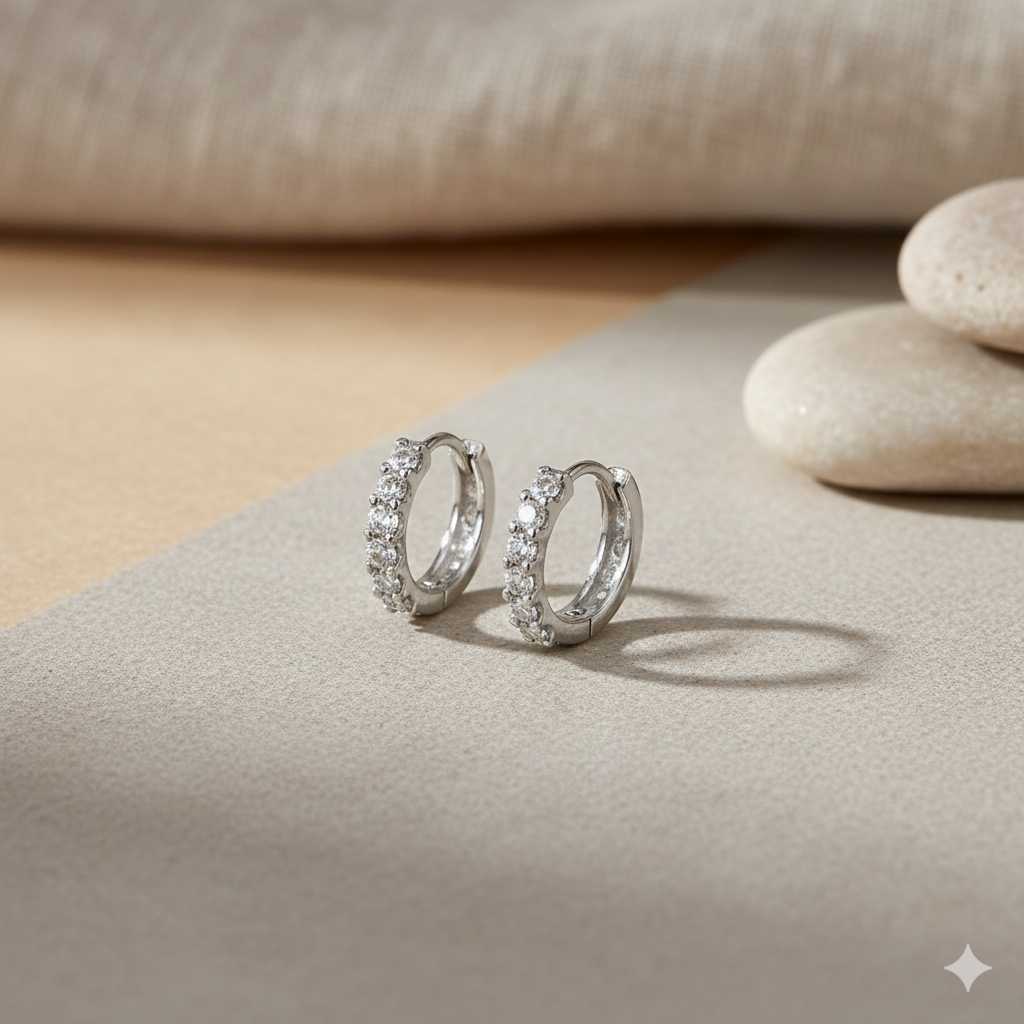 Diamante bali earring
