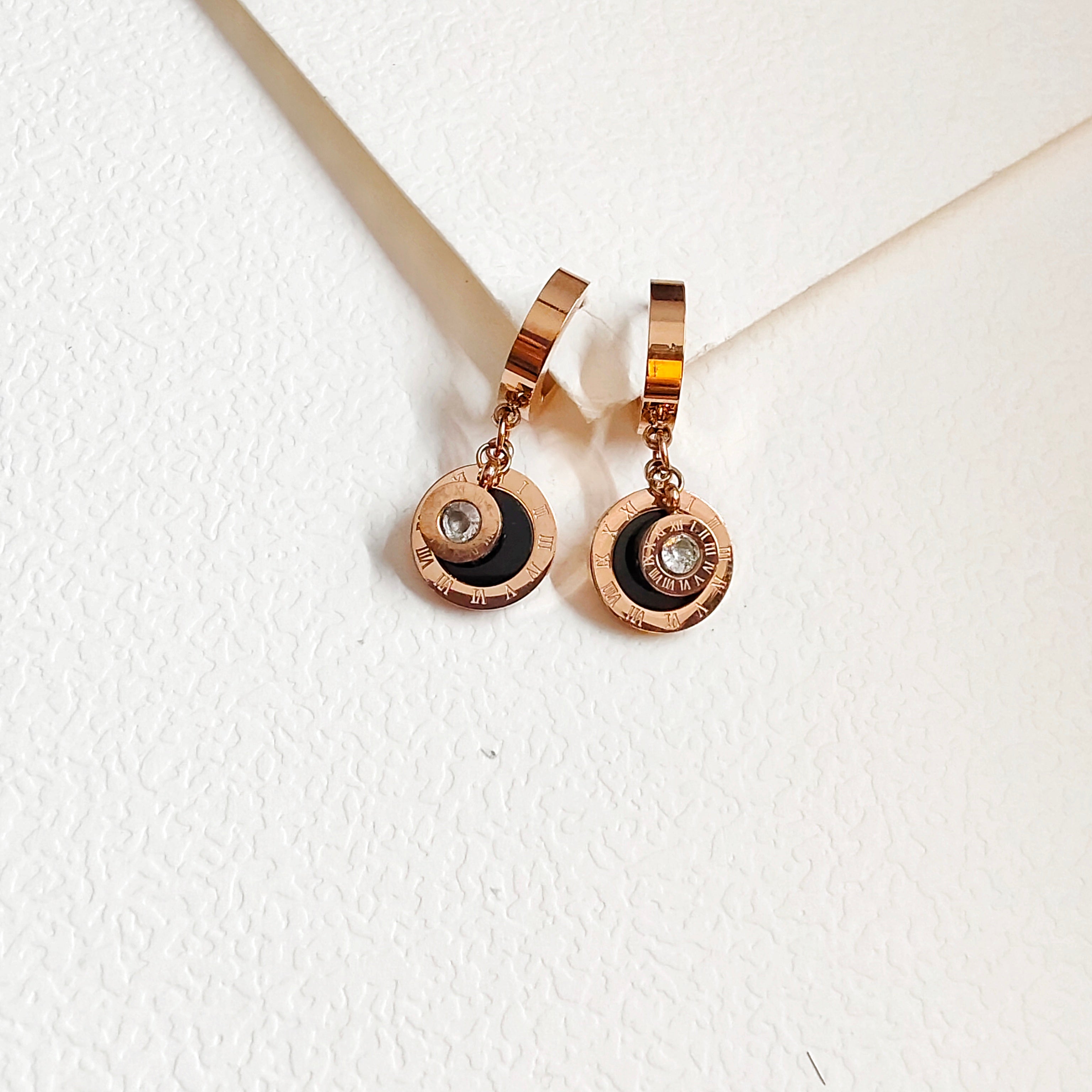 Roman numerals bali earring