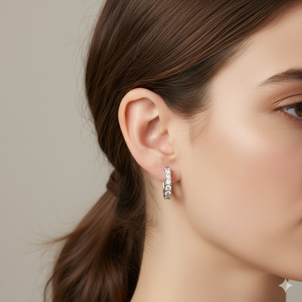 Diamante bali earring