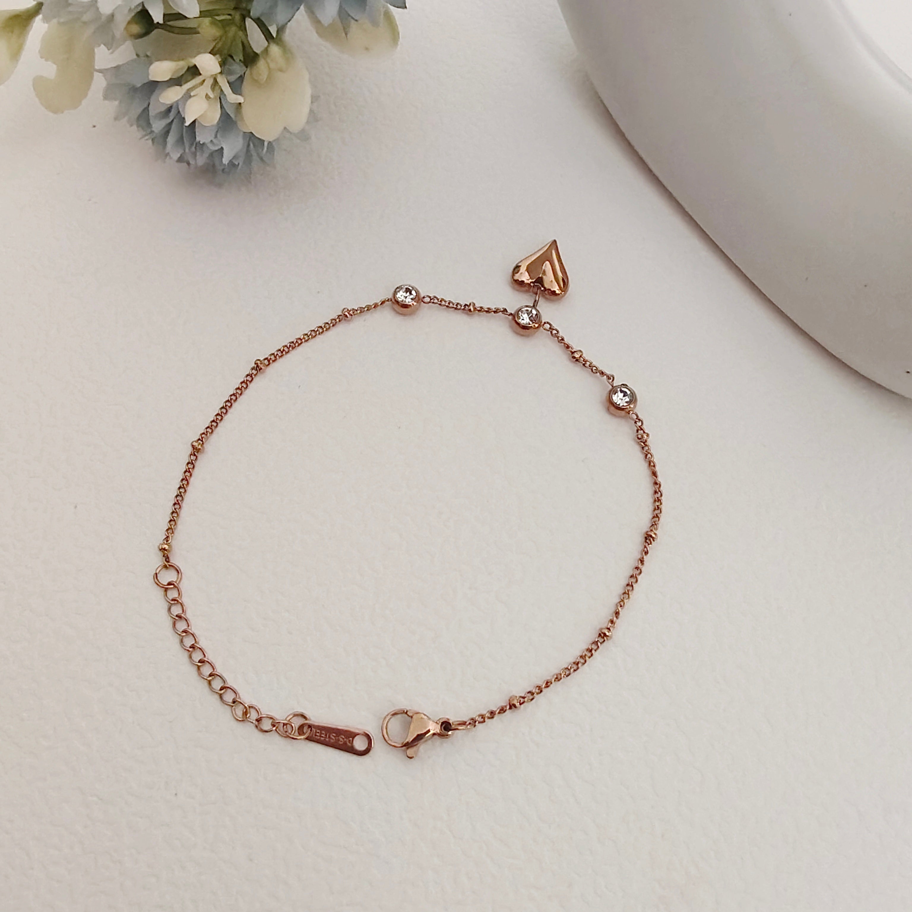 Diamond heart bracelet