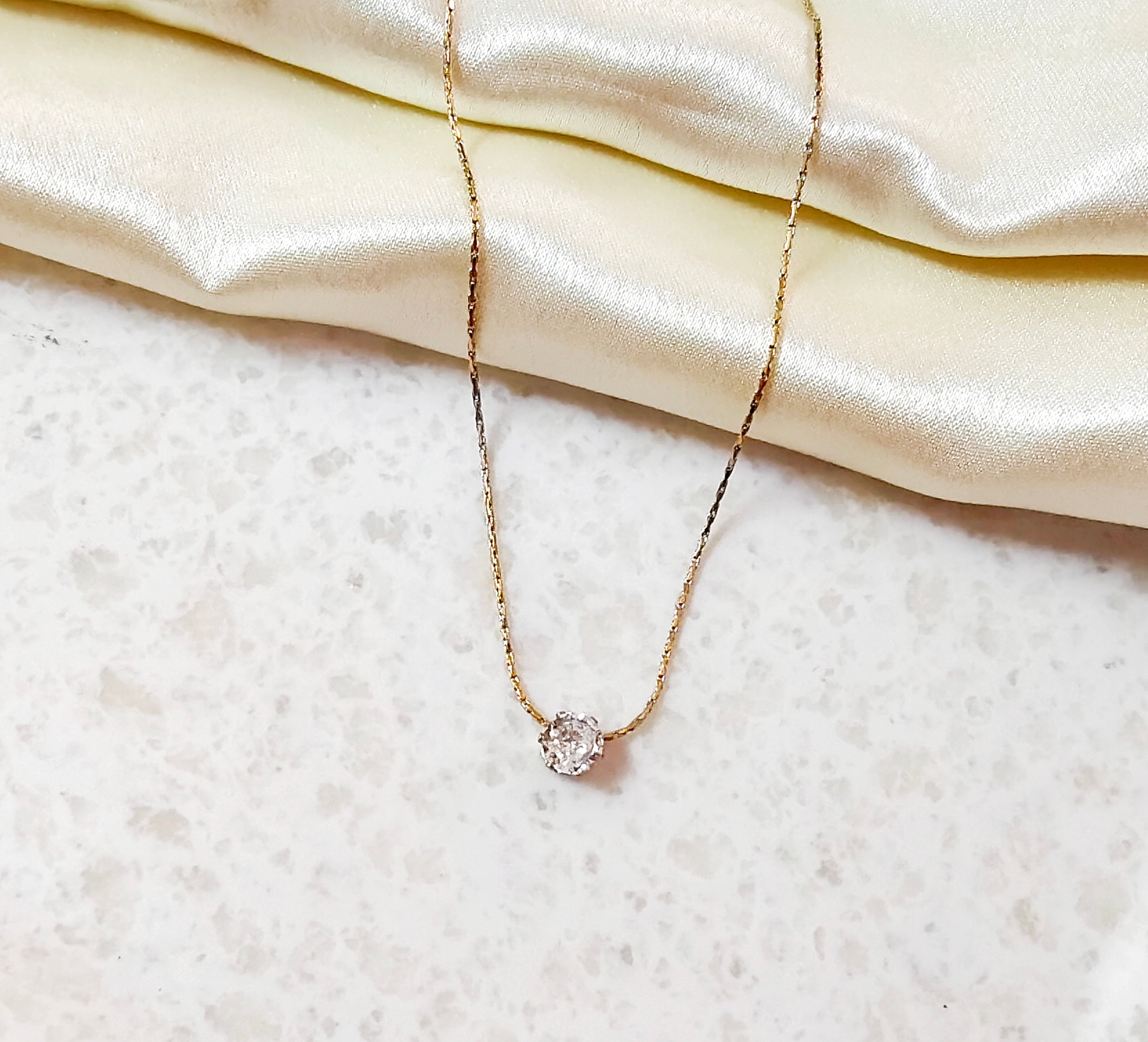 Dainty diamond necklace