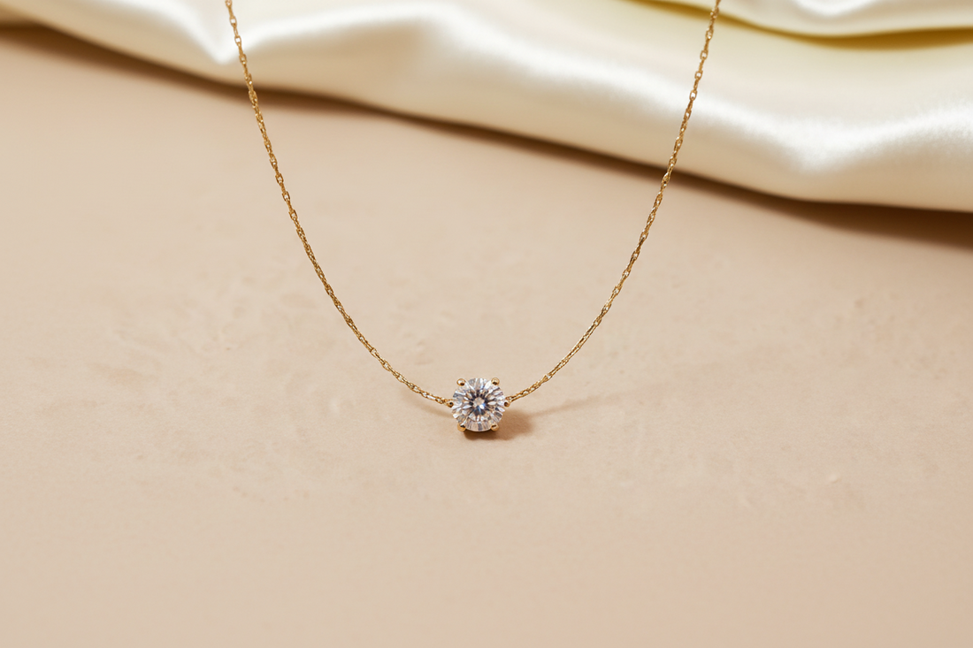 Dainty diamond necklace
