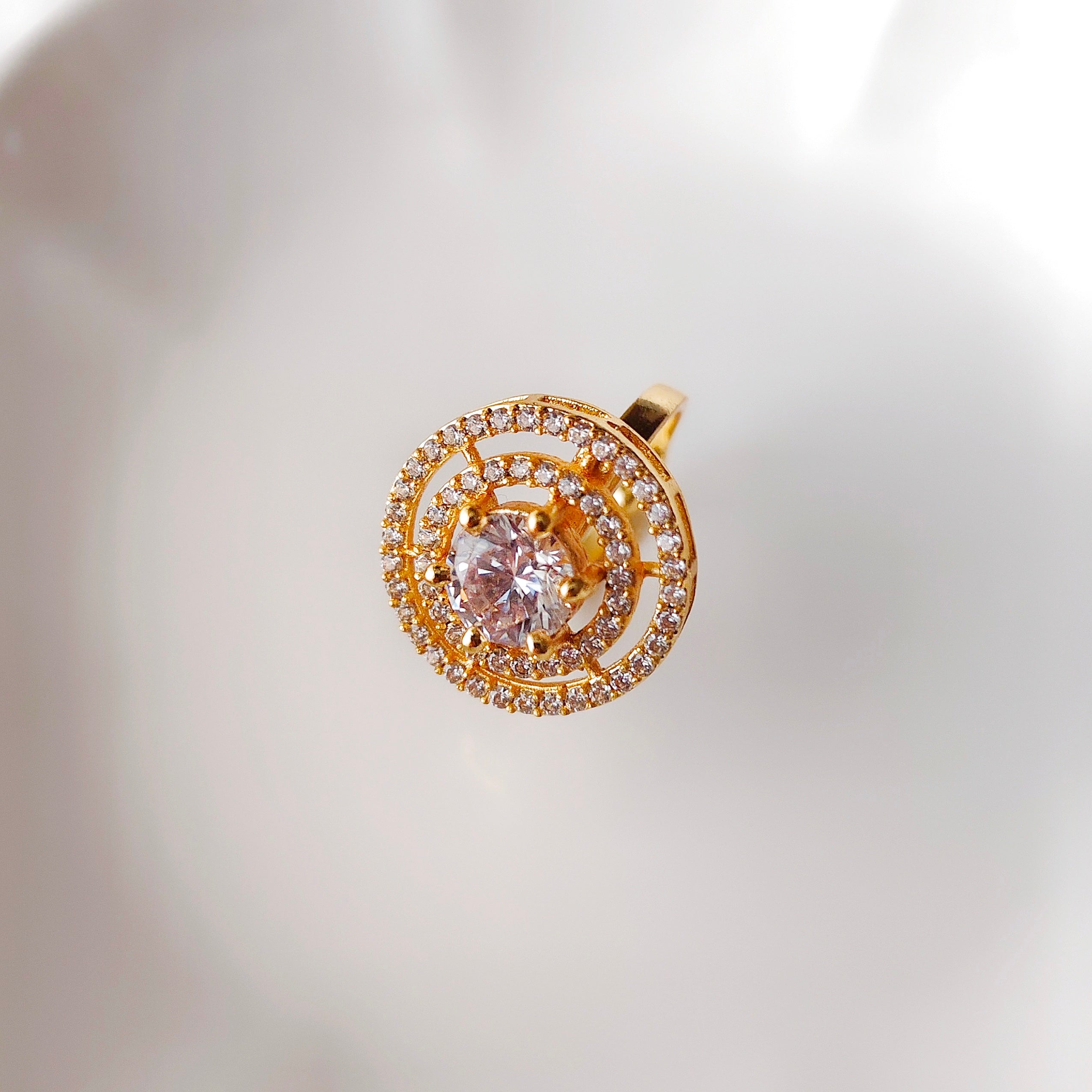 Gold plated round ring