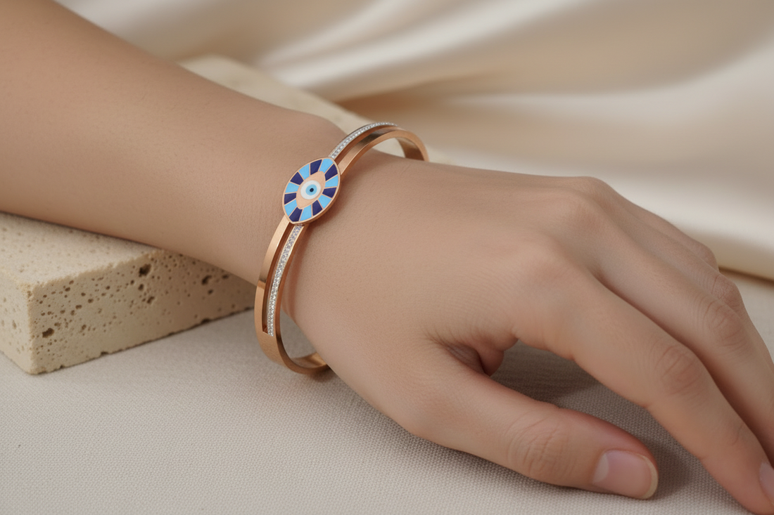 Evil eye zircon bracelet