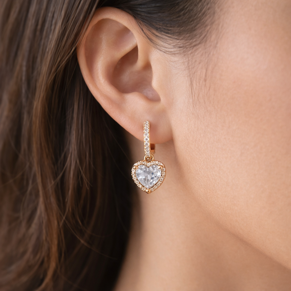 Sweet heart bali earring