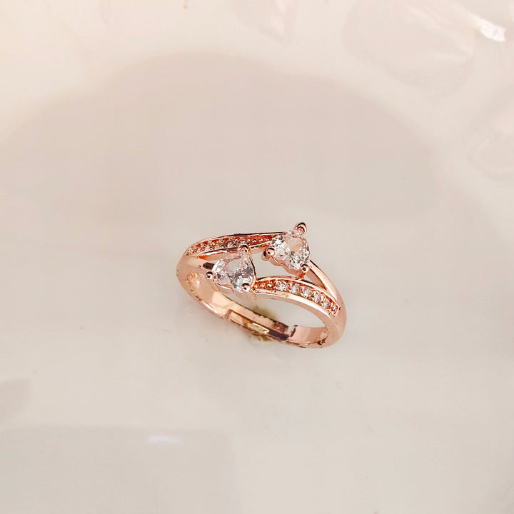 Bague double diamante ring