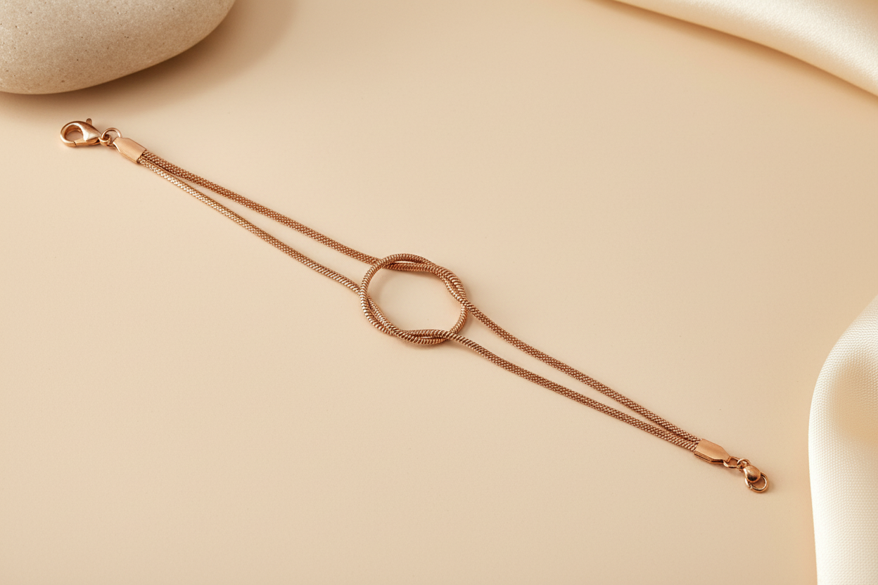 Dainty love knot bracelet
