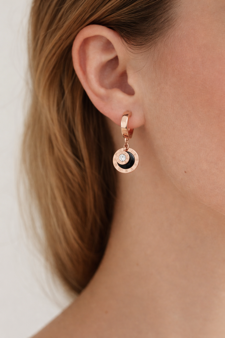 Roman numerals bali earring