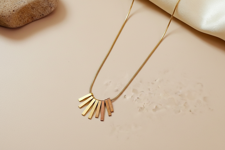 Tassel strip necklace