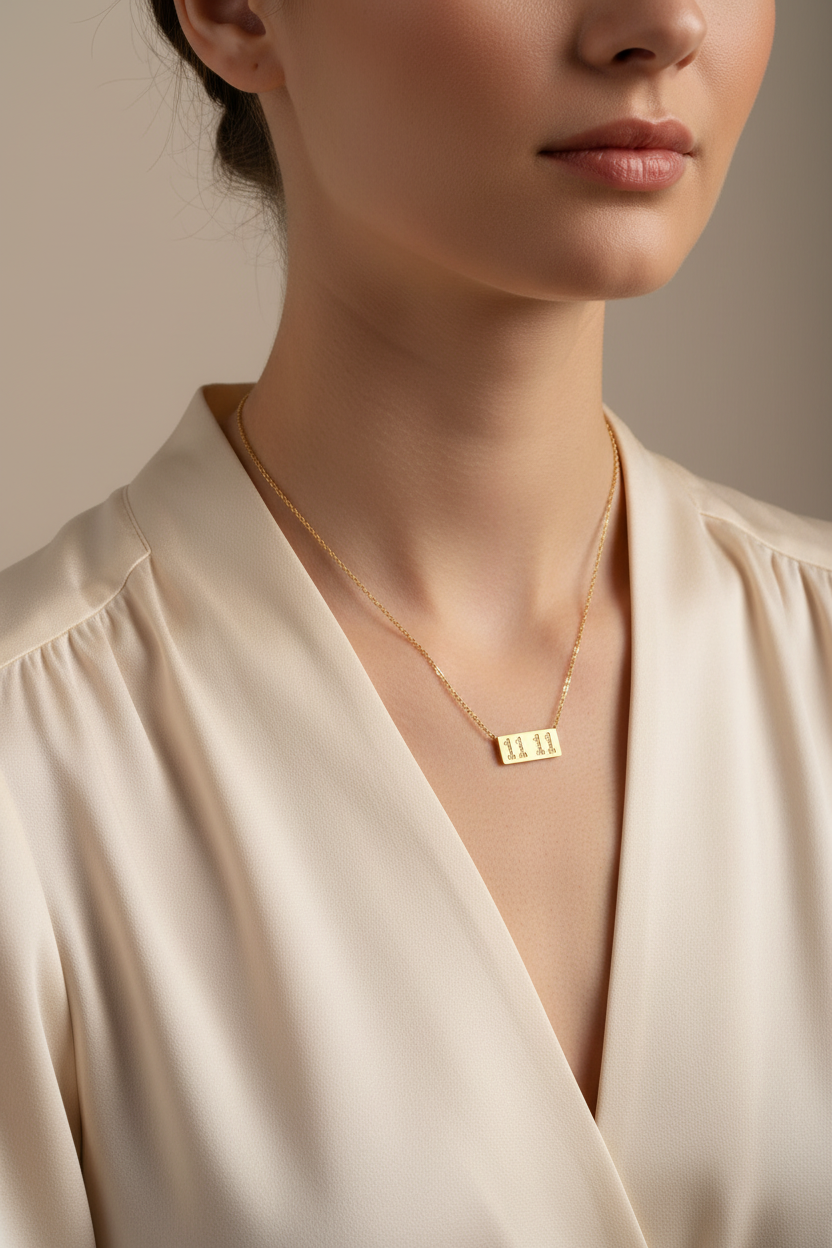 11:11 studded necklace