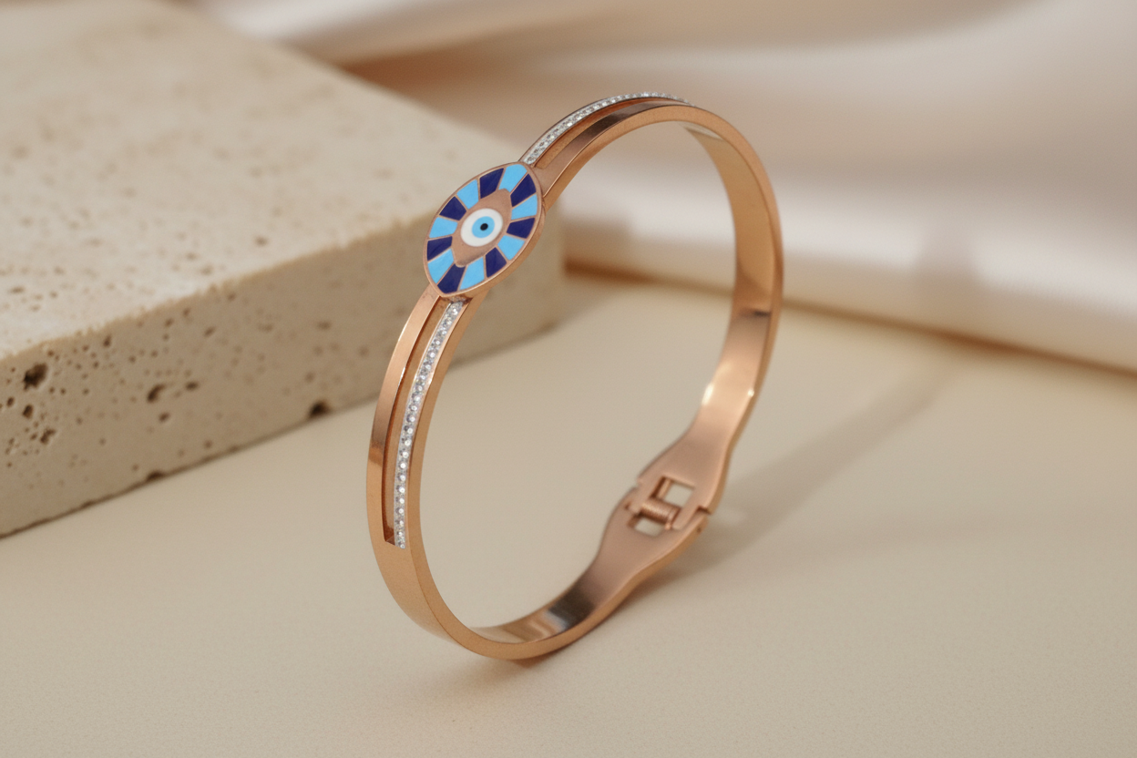 Evil eye zircon bracelet