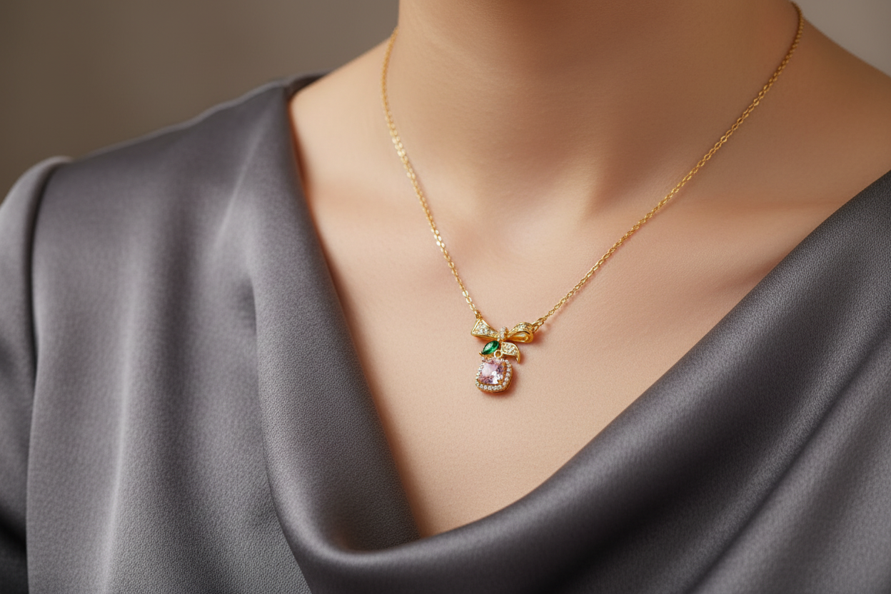 Golden flora necklace