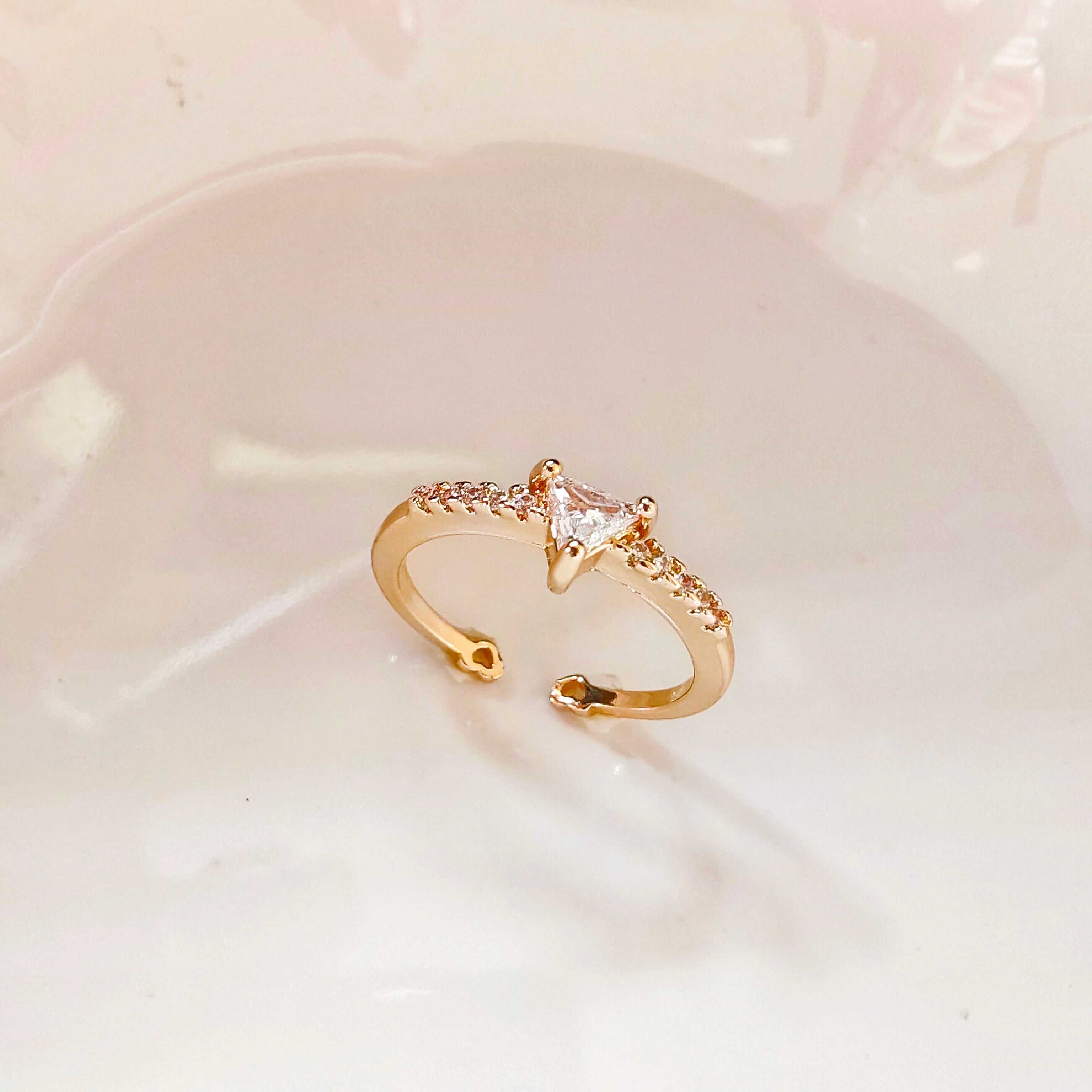 Dainty gold plated ring