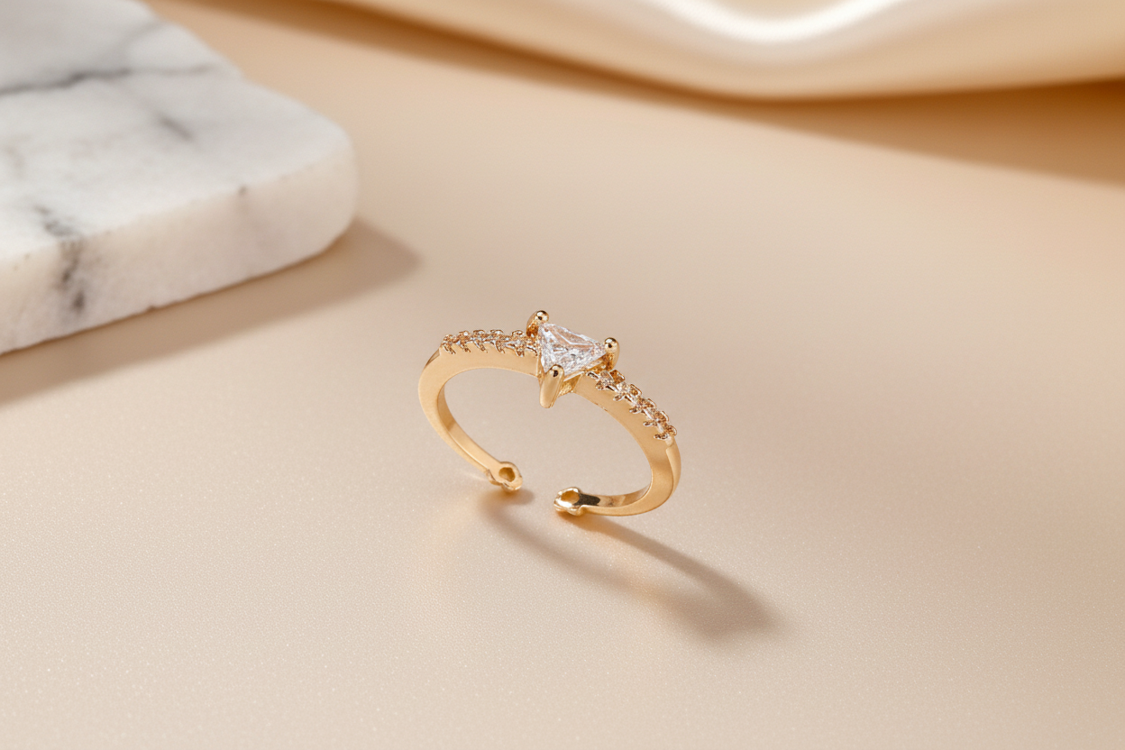 Dainty gold plated ring