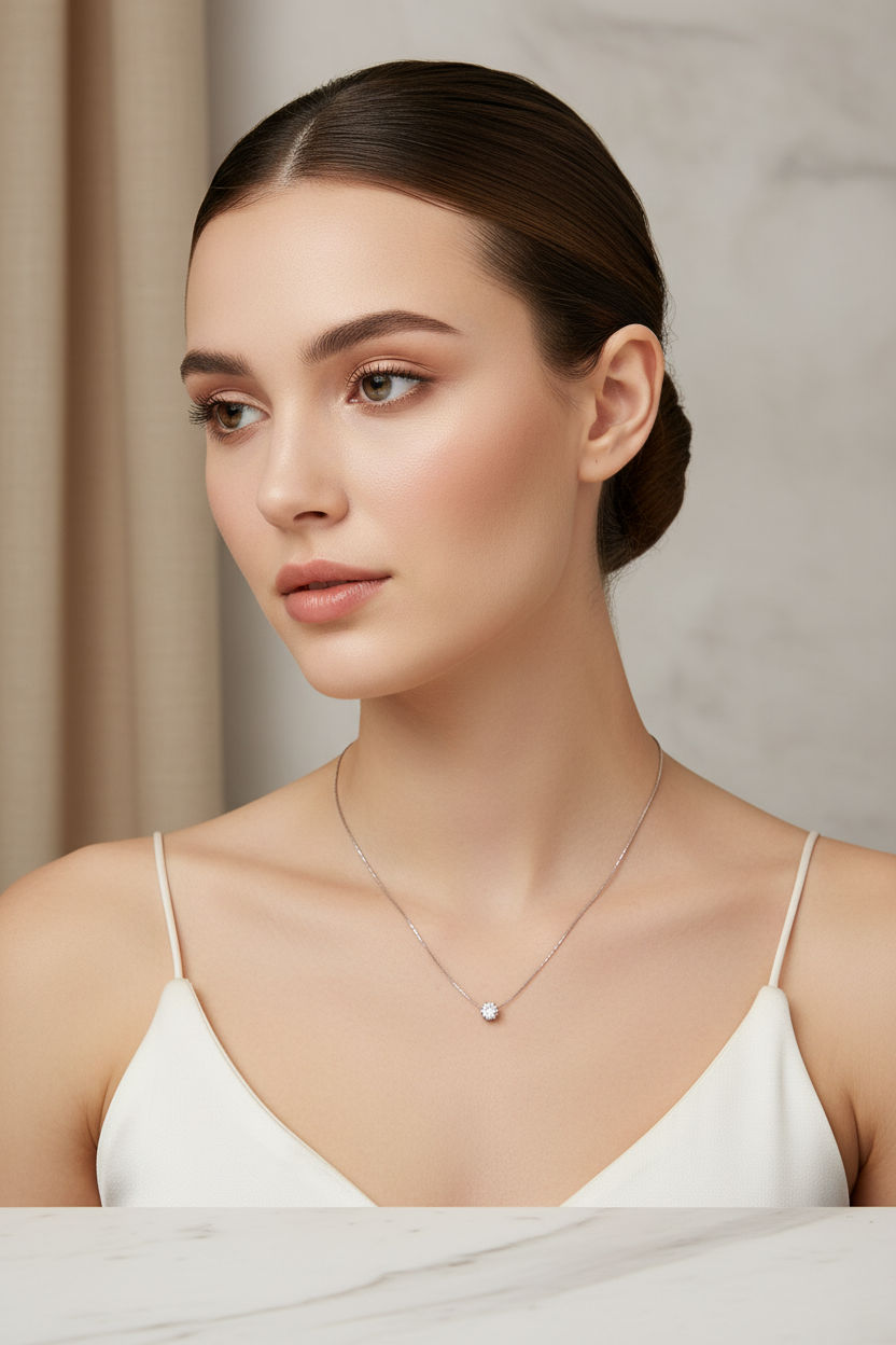 Dainty diamond necklace