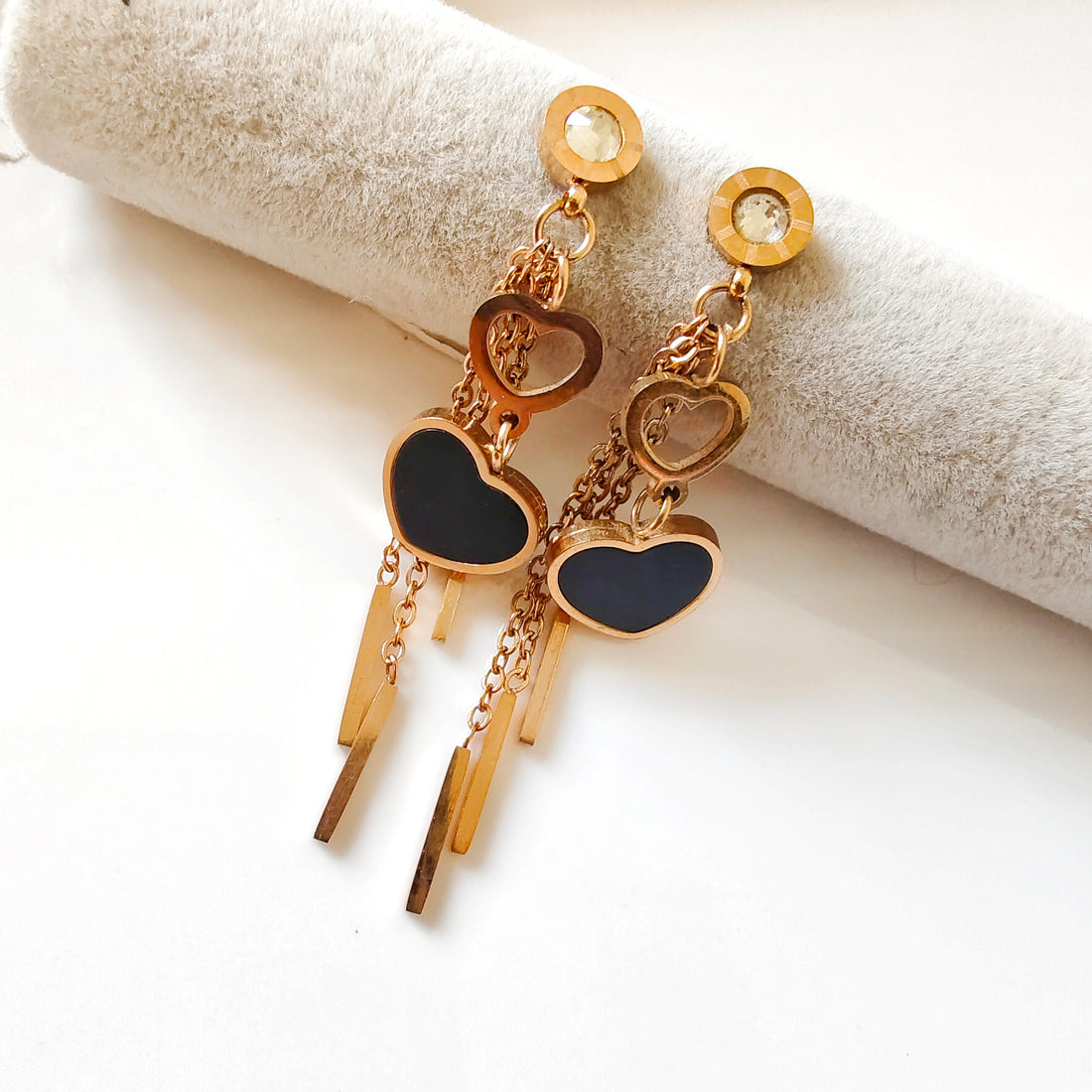 Cupid heart earring