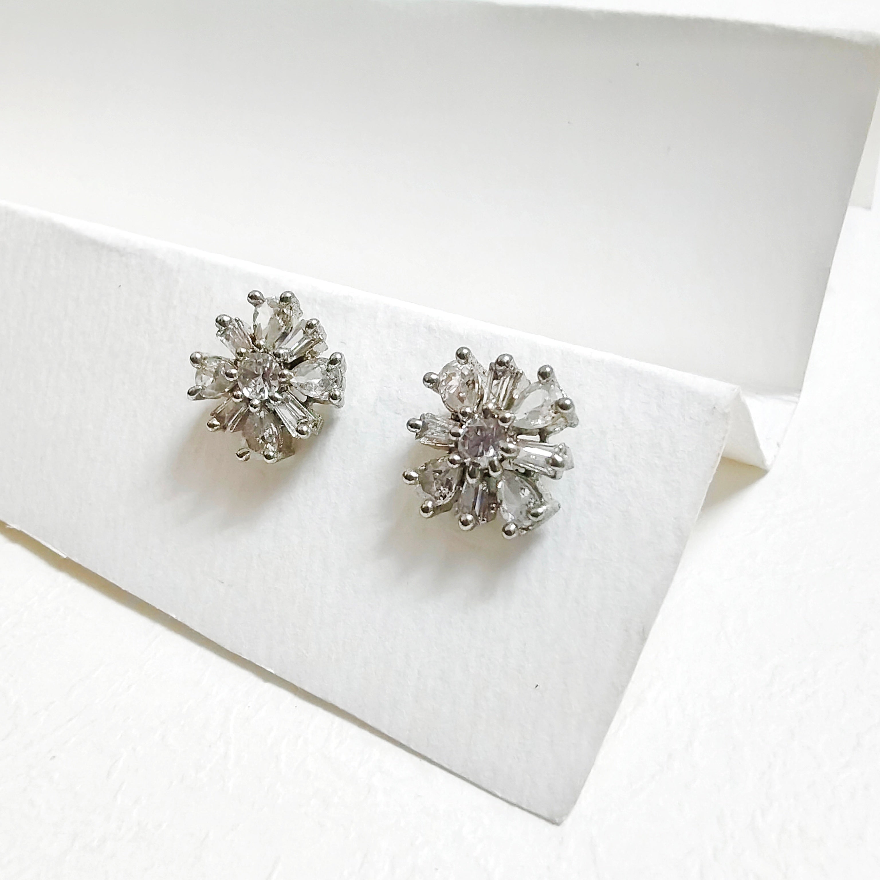 Snowflake silver stud