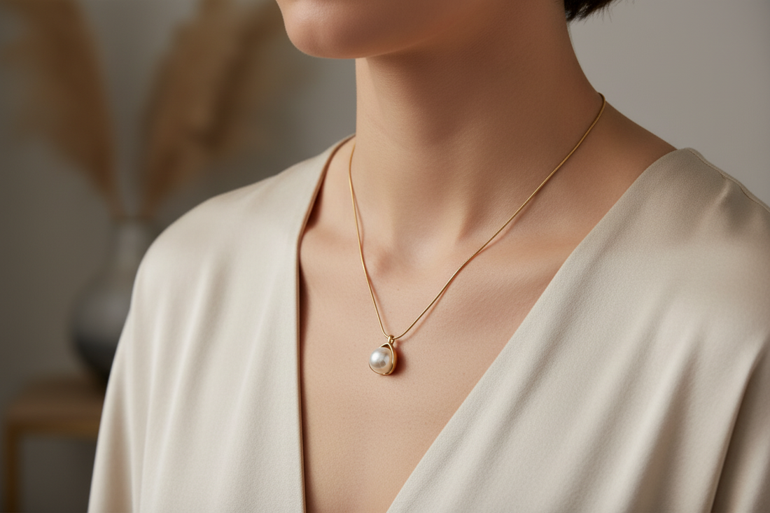 Pearl long lasting necklace