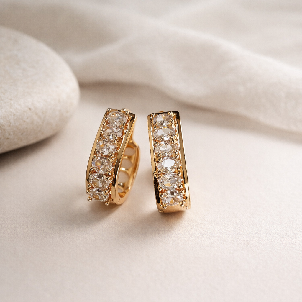 Galaxy gold plated bali earring