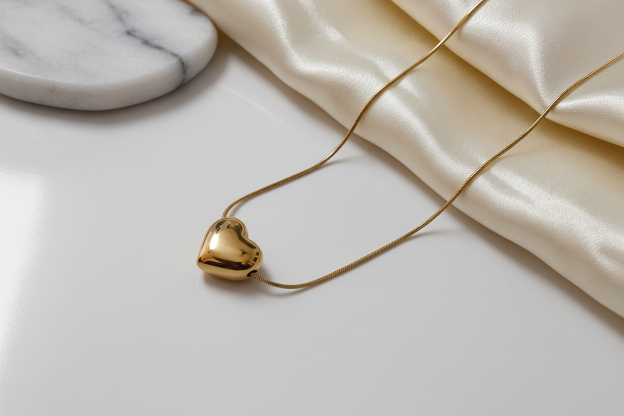 Gold guild heart necklace