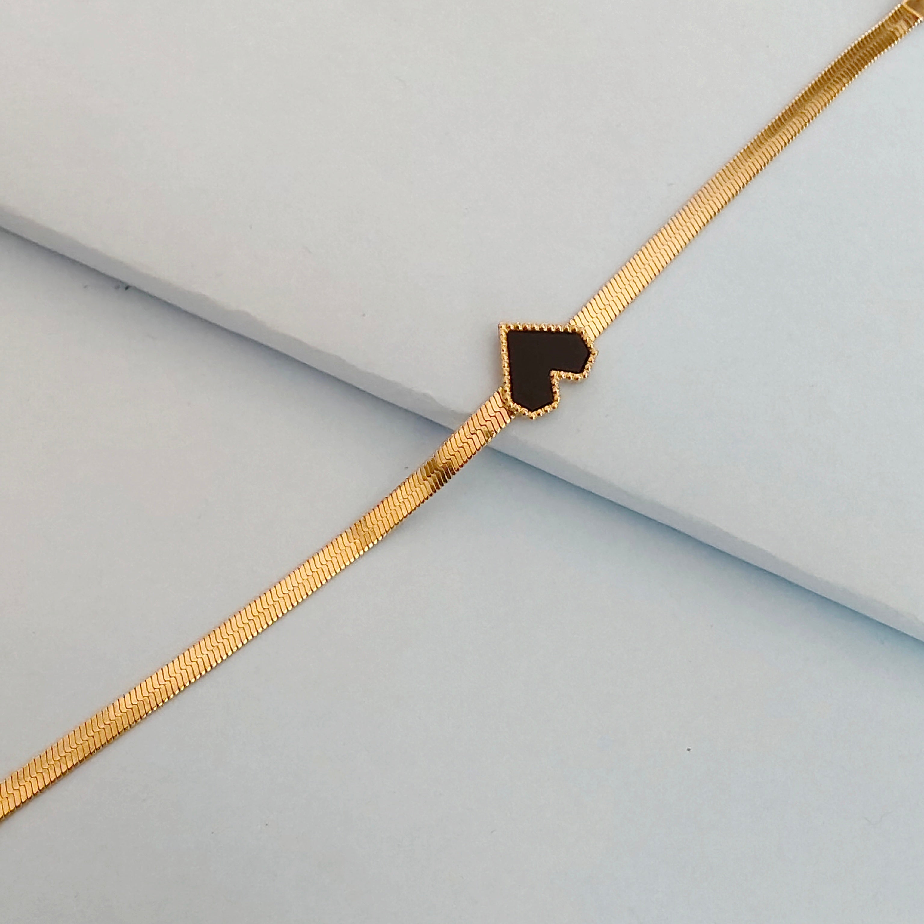 Black heart bracelet