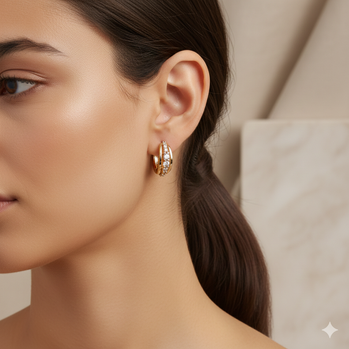 Huggies bali earring