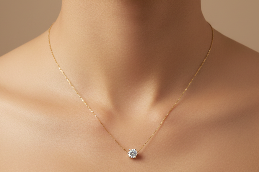 Dainty diamond necklace