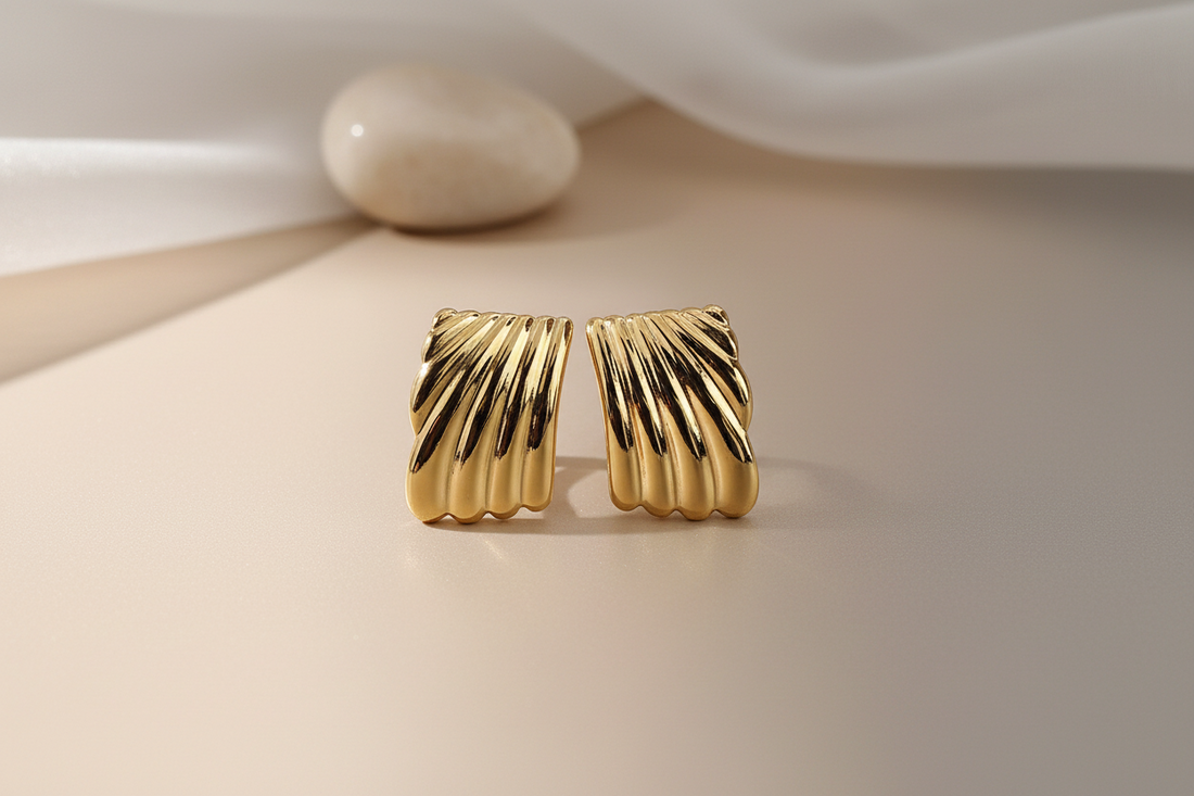 Squared waves earring