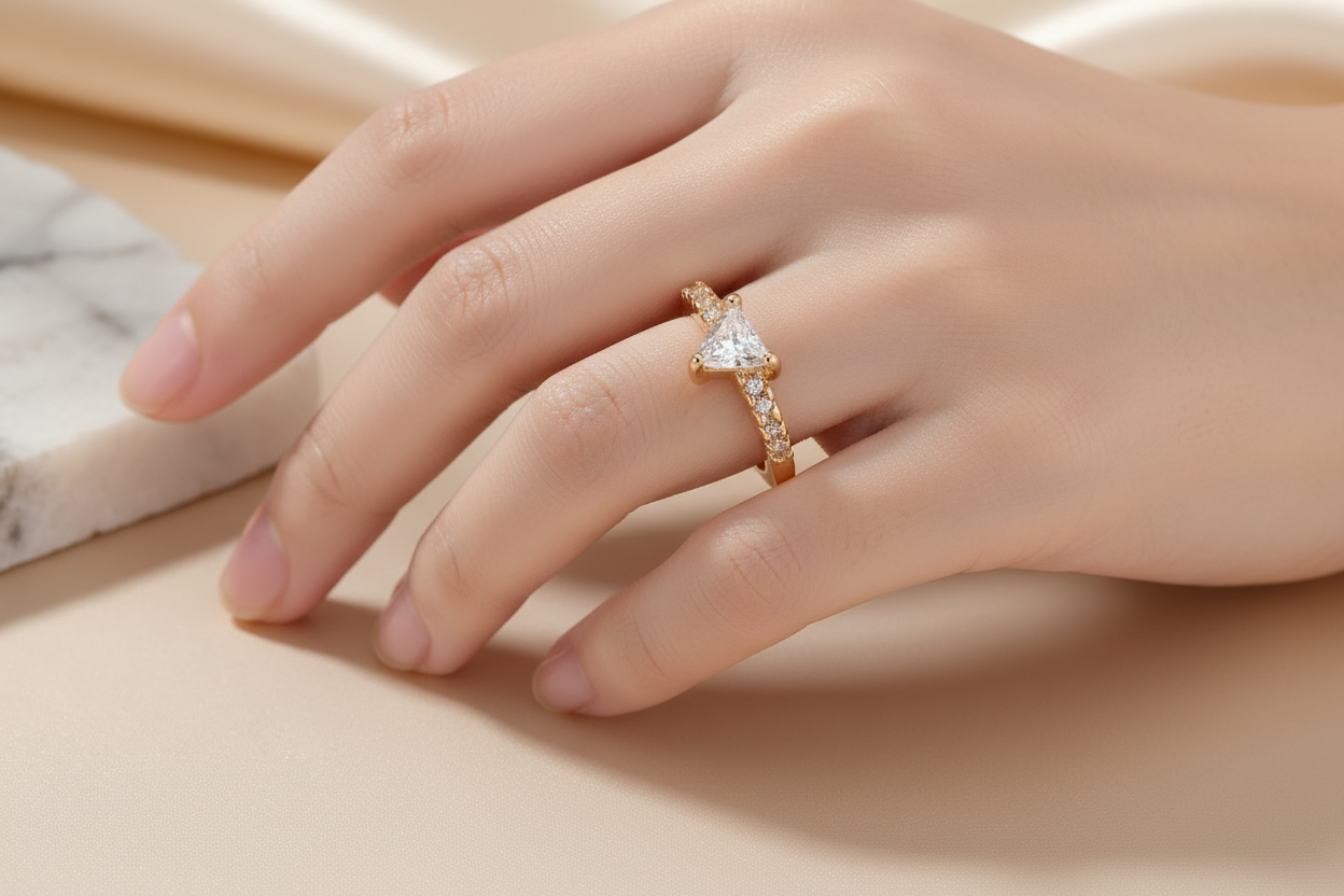Dainty gold plated ring