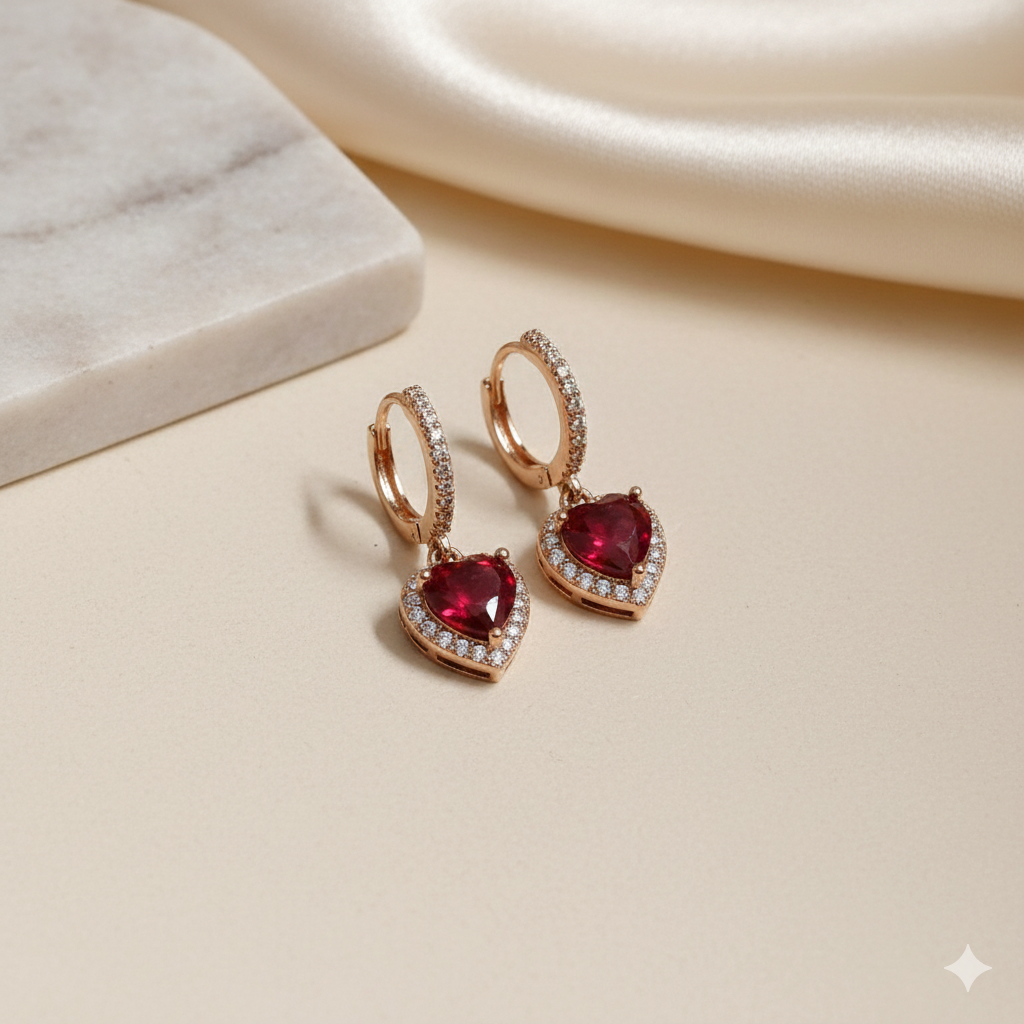 Sweet heart bali earring