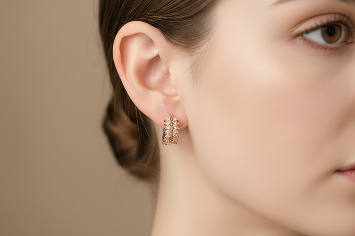 Shop stone embellished bali earring