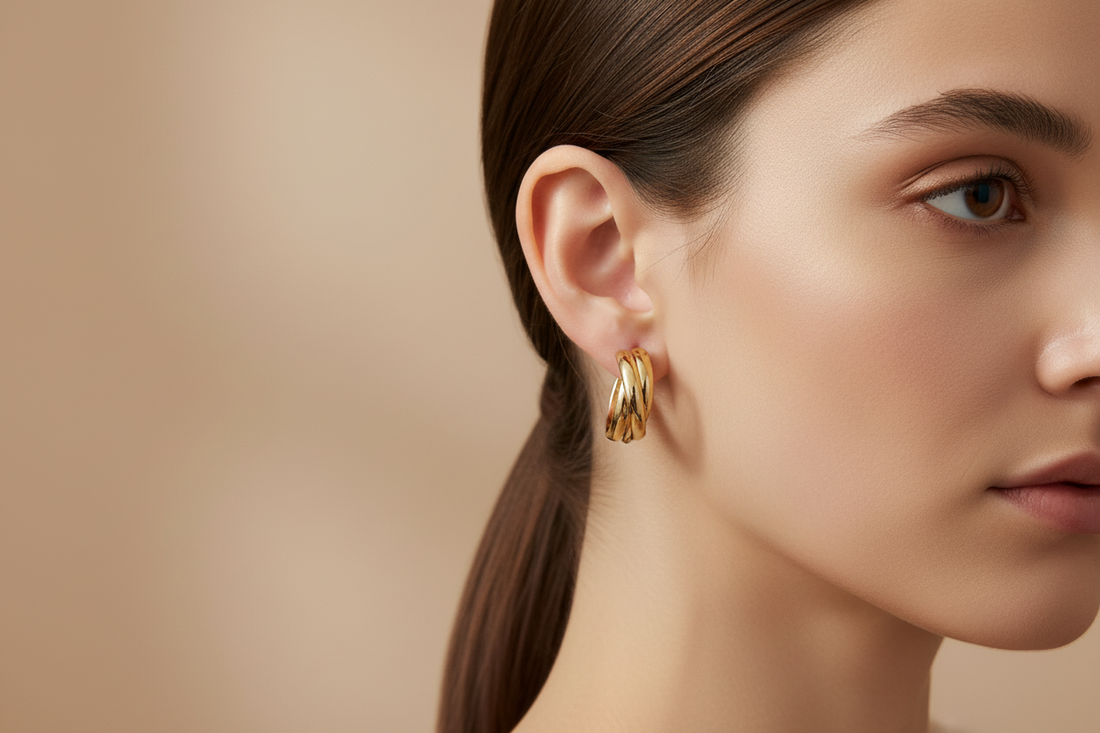 Tripple layer earring