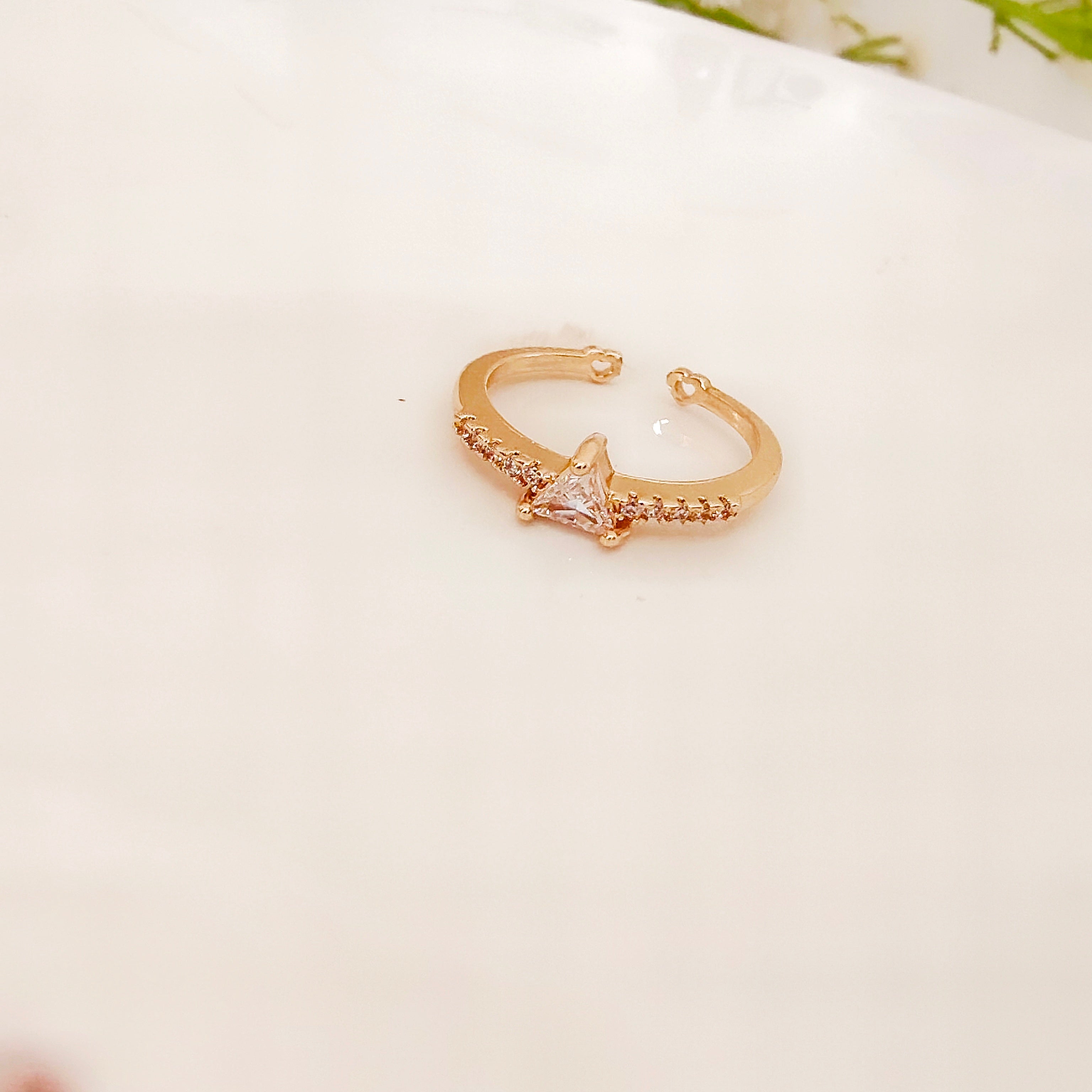 Dainty gold plated ring