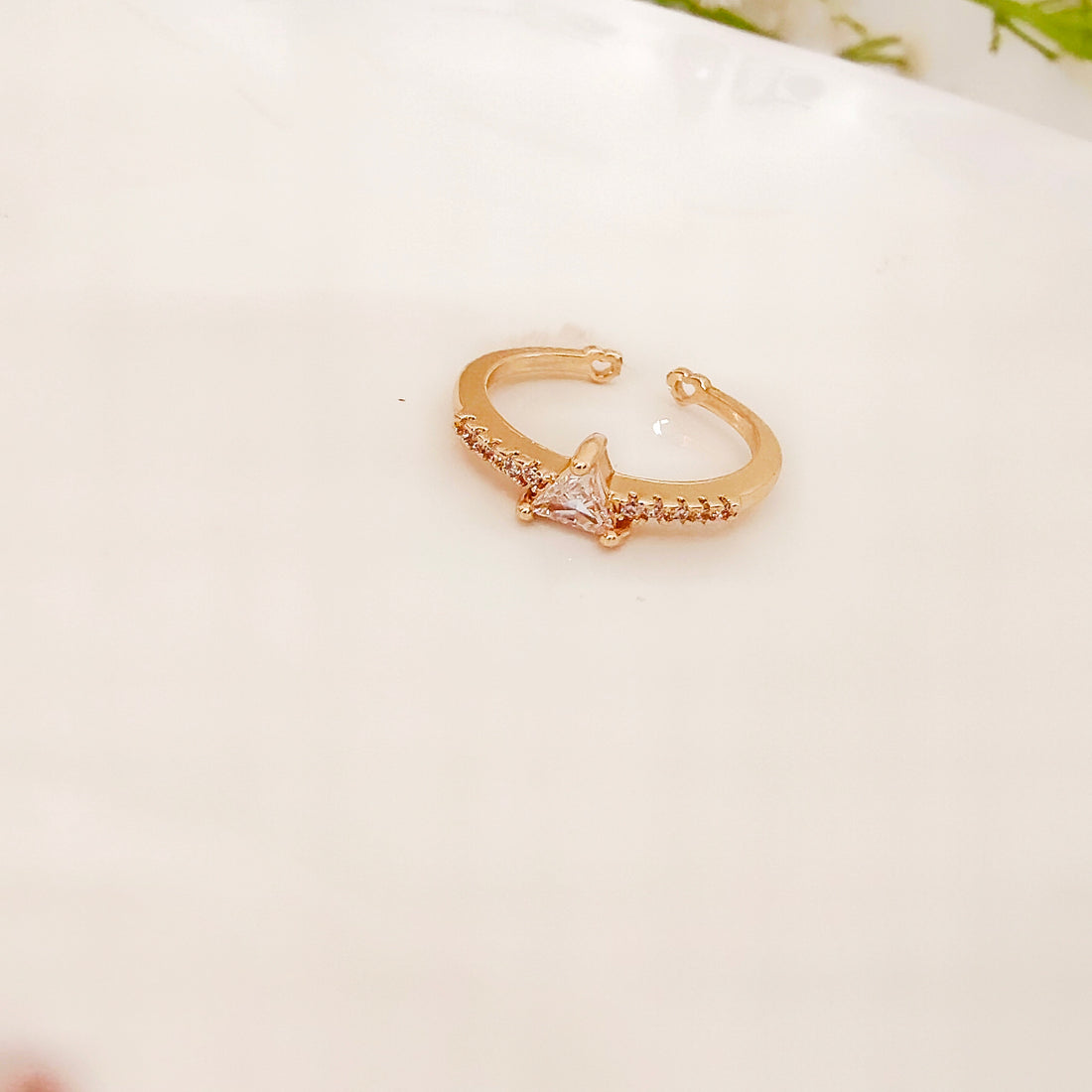 Dainty gold plated ring