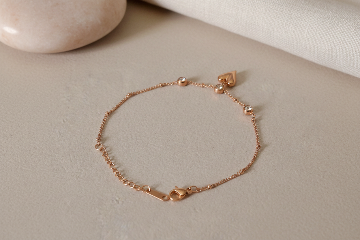 Diamond heart bracelet