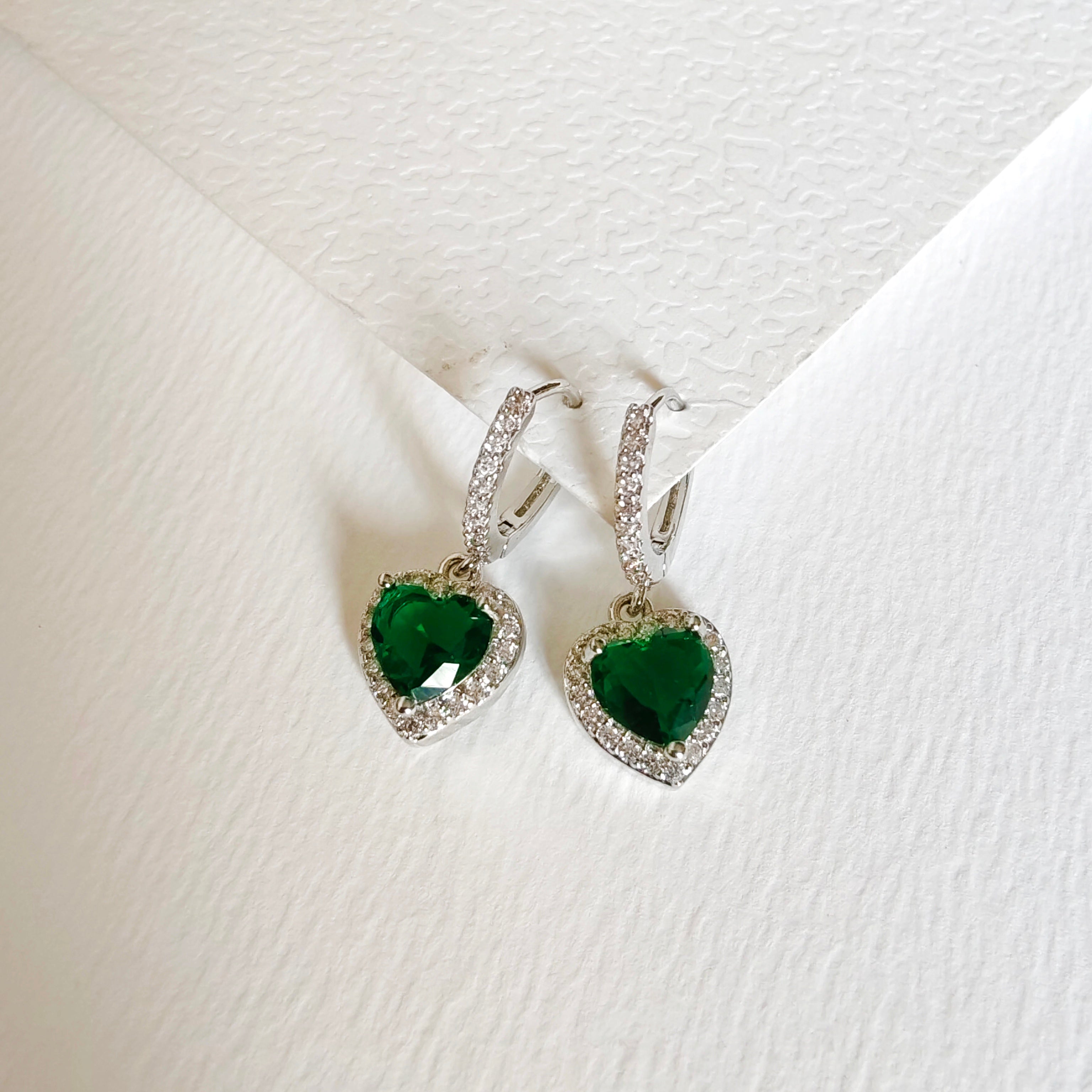 Silver heart bali earring